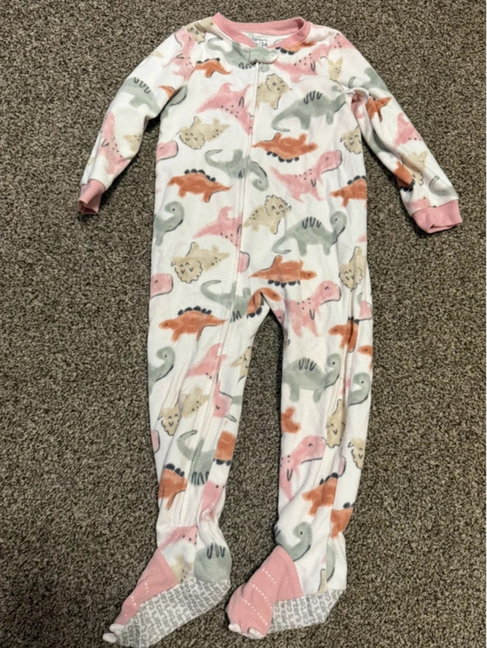 Carters 3T girls footie pajamas